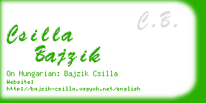 csilla bajzik business card